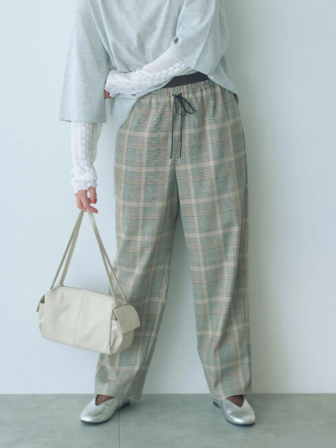 Samansa Mos2 blue「ダブルウエストアソートイージーパンツ」|その他|