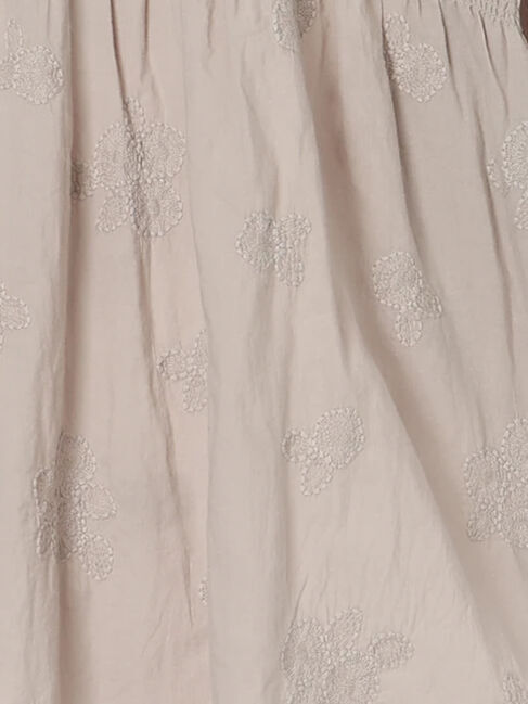 Samansa Mos2「ハンドステッチ風花柄シャーリングブラウス」|シャツ・ブラウス|