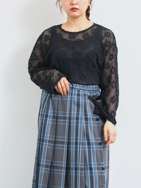 SM2「透かし柄ふくれジャカードプルオーバー」|Tシャツ・カットソー|ブラック