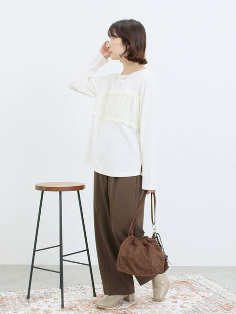 Samansa Mos2 blue「ビスチェドッキングカットソー」|Tシャツ・カットソー|