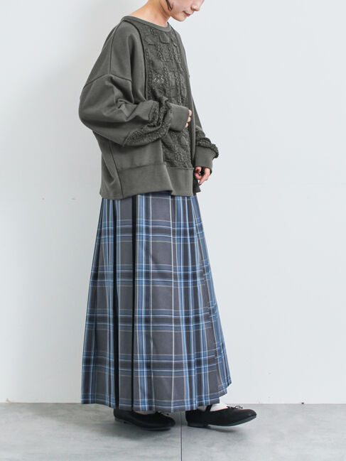 SM2「レース切替裏毛プルオーバー」|Tシャツ・カットソー|