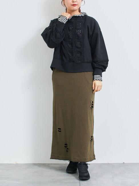 SM2「レース切替裏毛プルオーバー」|Tシャツ・カットソー|