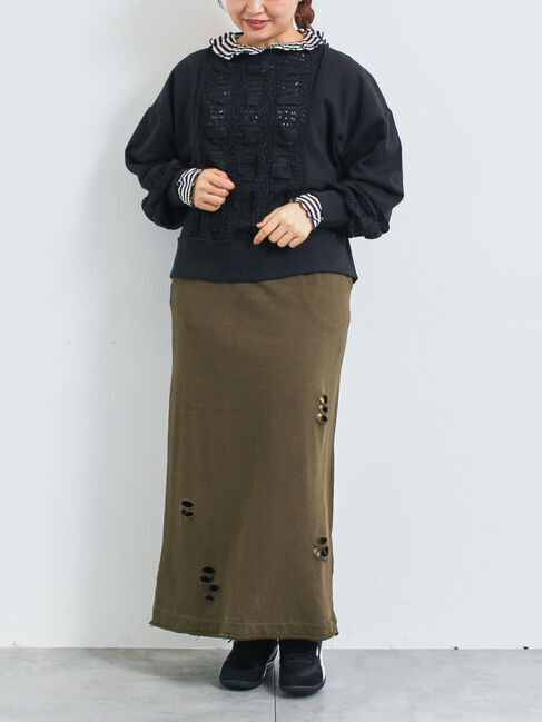 SM2「レース切替裏毛プルオーバー」|Tシャツ・カットソー|