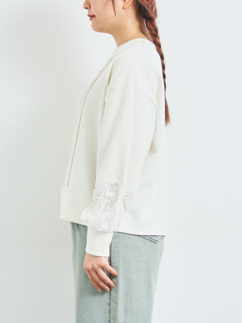 SM2「レース切替裏毛プルオーバー」|Tシャツ・カットソー|