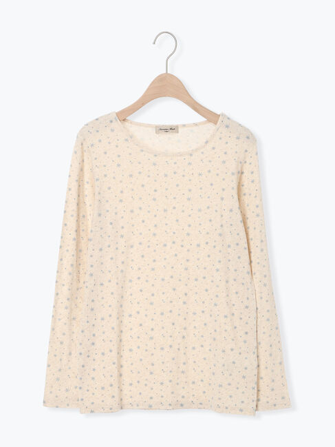 Samansa Mos2「【吸湿発熱】ベア天雪柄クルーネックインナー」|Tシャツ・カットソー|キナリ