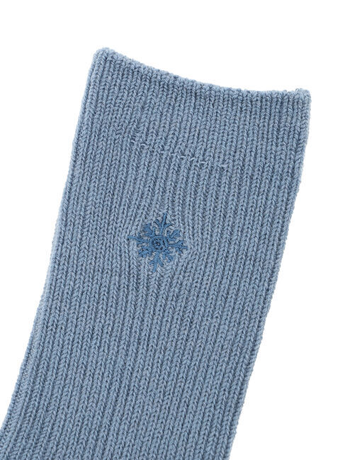 Samansa Mos2「雪柄刺繍ソックス」|ソックス|