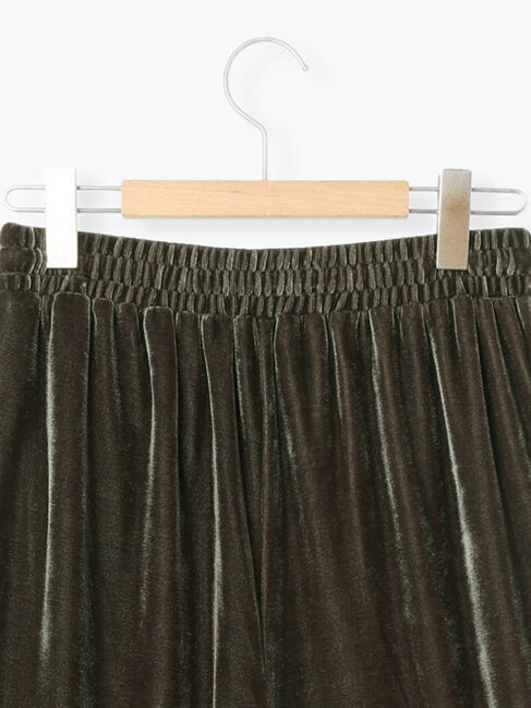 Samansa Mos2 blue「◎ベロアワイドイージーパンツ」|その他|