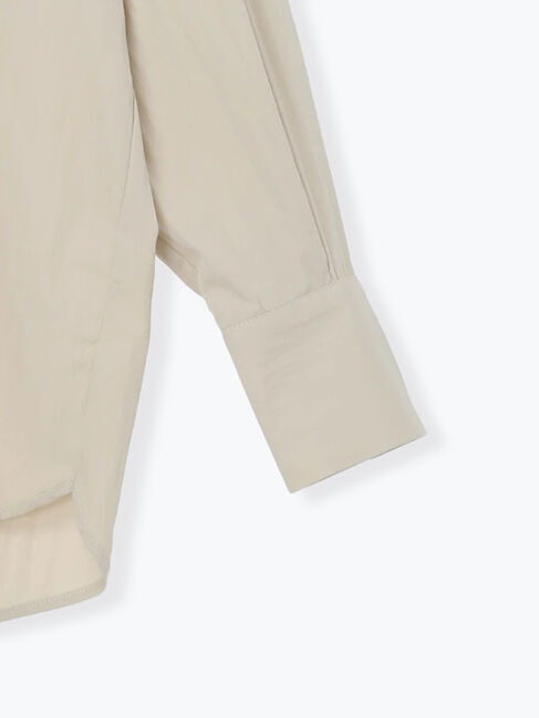 Samansa Mos2 blue「◎マットサテンタックシャツ」|シャツ・ブラウス|