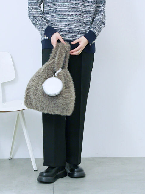 Samansa Mos2 blue「裏起毛ストレートパンツ」|その他|