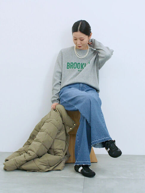 Samansa Mos2 blue「ストレートデニムパンツ」|その他|