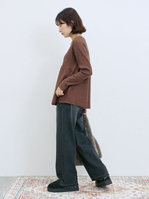 Samansa Mos2 blue「ストレートデニムパンツ」|その他|