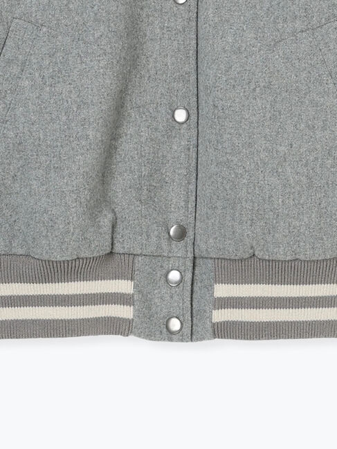 Samansa Mos2「ウール混セーラーカラー2WAY刺繍スタジャン」|ブルゾン・スタジャン|