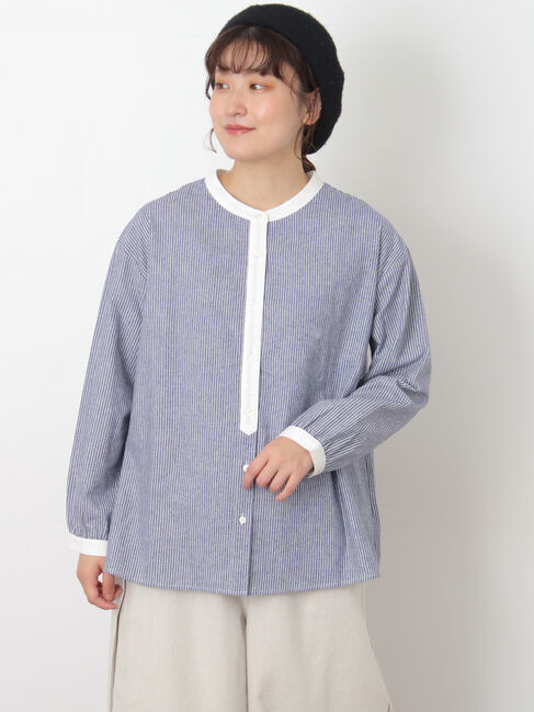 Samansa Mos2「保温加工クレリックシャツ」|シャツ・ブラウス|