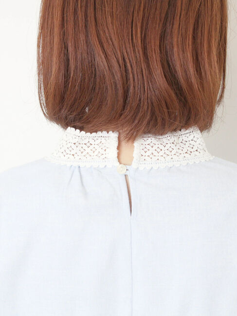 Samansa Mos2「【保温加工】襟レースブラウス」|シャツ・ブラウス|