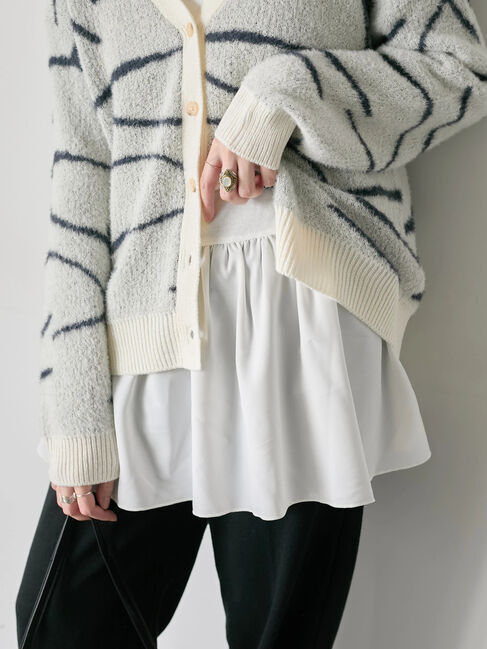 Samansa Mos2 blue「ペプラムプルオーバー」|Tシャツ・カットソー|