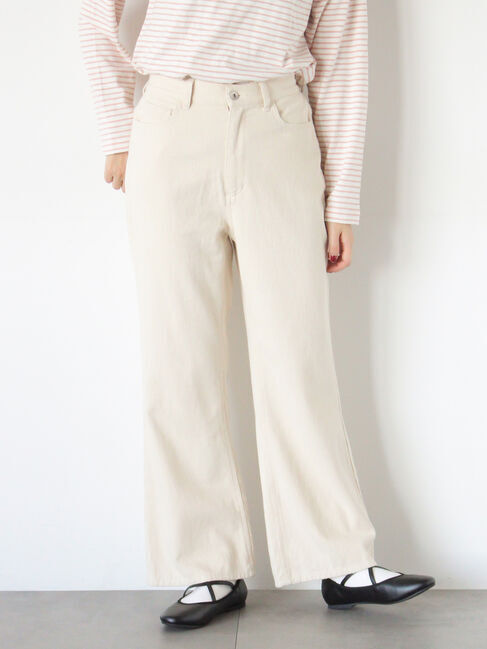 Samansa Mos2「【オーガニックコットン】デニムフレアパンツ」|その他|