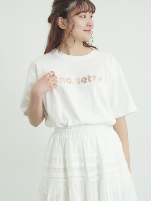 Samansa Mos2「[接触冷感]箔プリントTシャツ」|Tシャツ・カットソー|