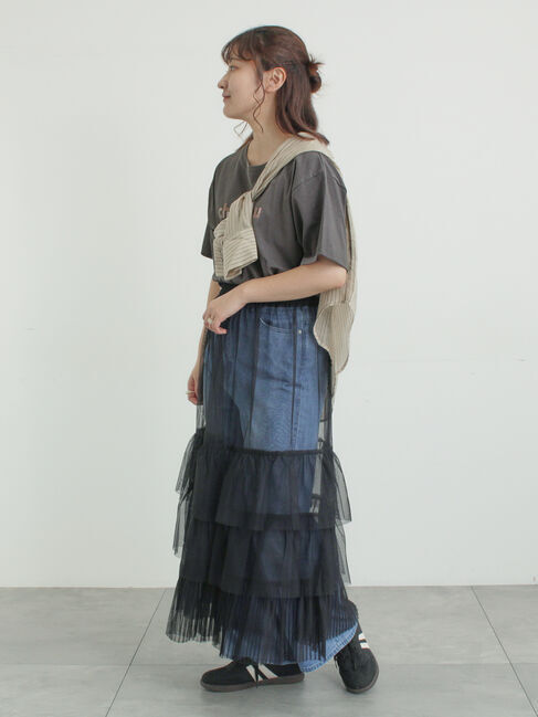 Samansa Mos2「[接触冷感]箔プリントTシャツ」|Tシャツ・カットソー|