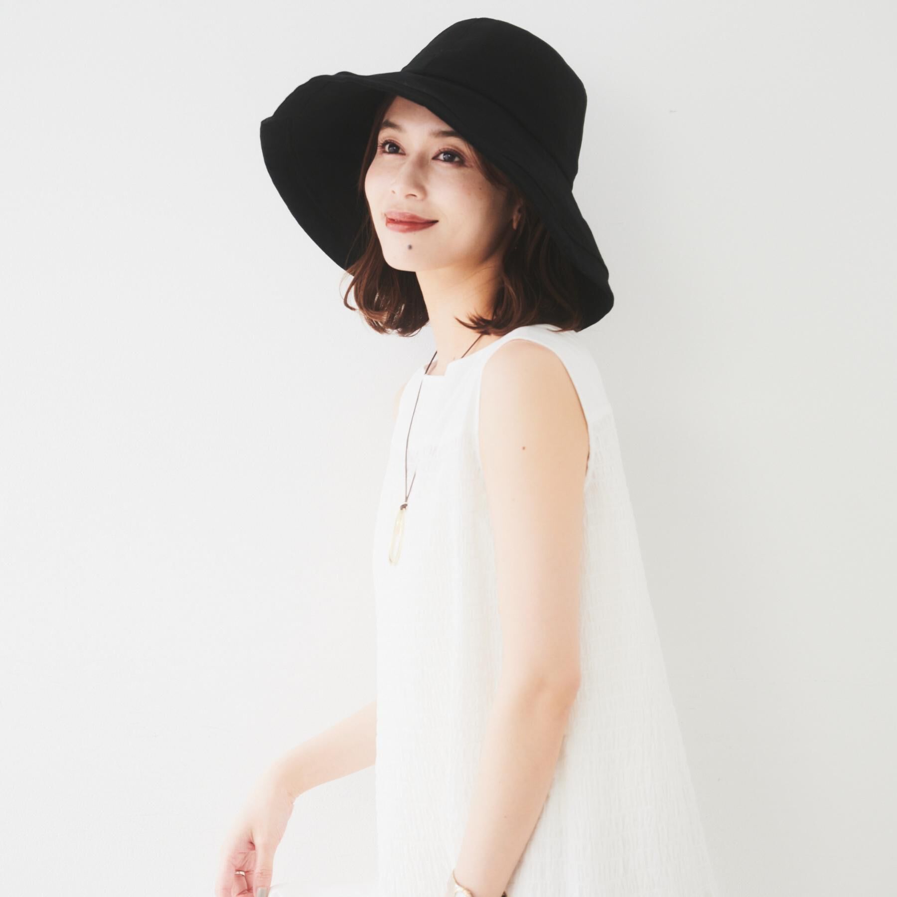 UNTITLED「【遮熱・UVカット・ウォッシャブル】つば広HAT」|ハット|