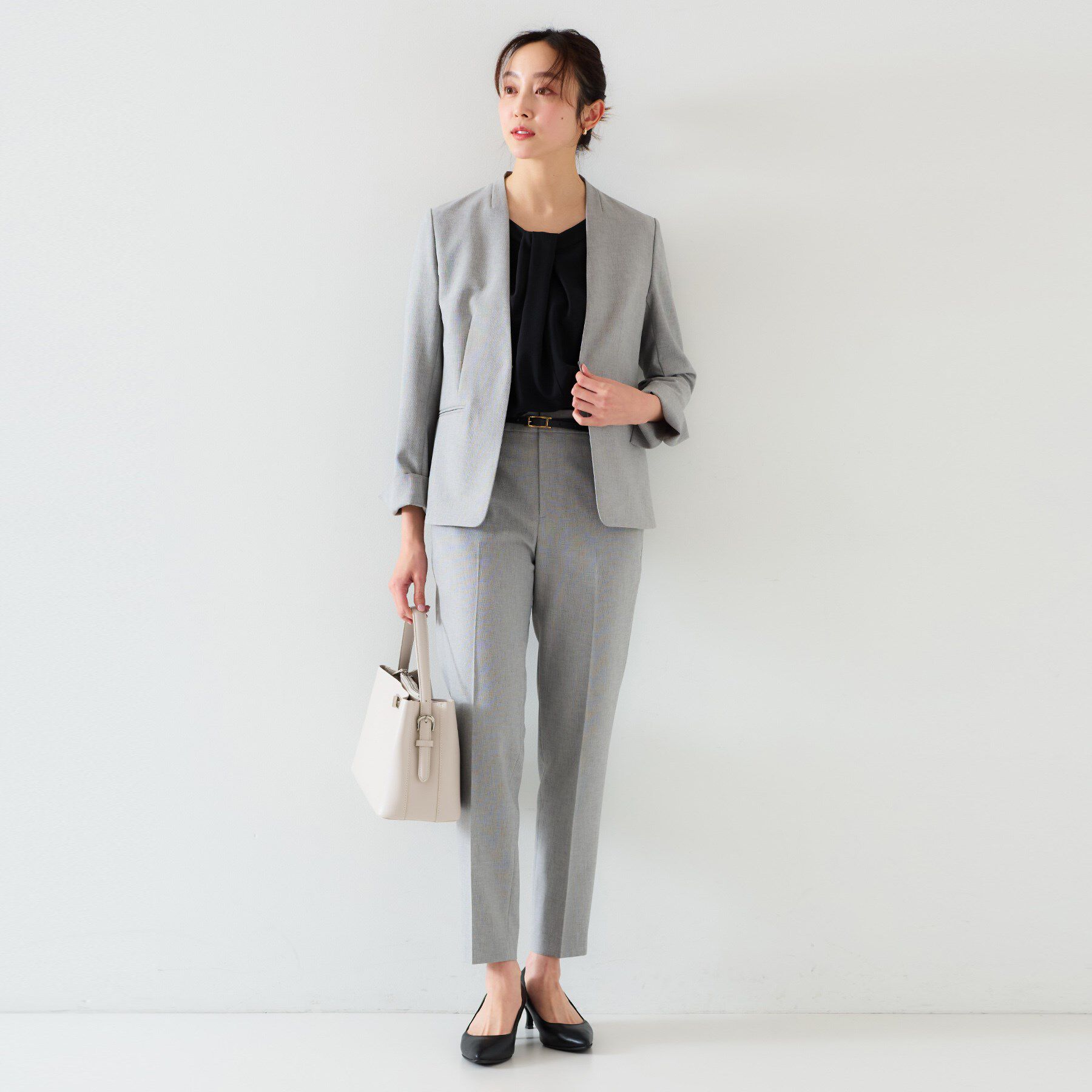 UNTITLED「【セットアップ可/接触冷感/イージーケア】リラクミスト　2WAYブラウス」|シャツ・ブラウス|