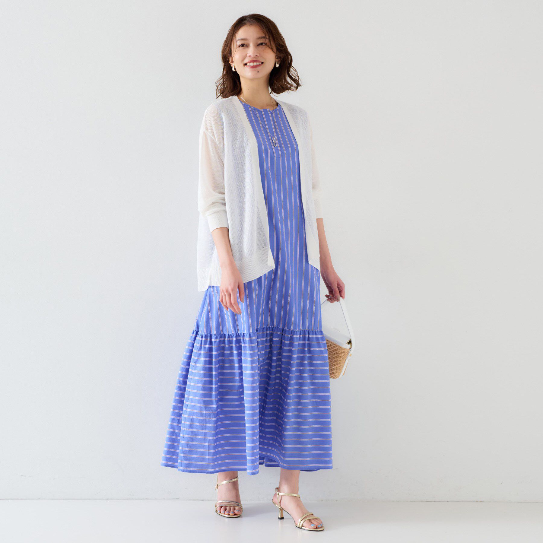 UNTITLED「【体型カバー/日除け】ドルマンスリーブ ガーターカーディガン」|カーディガン|