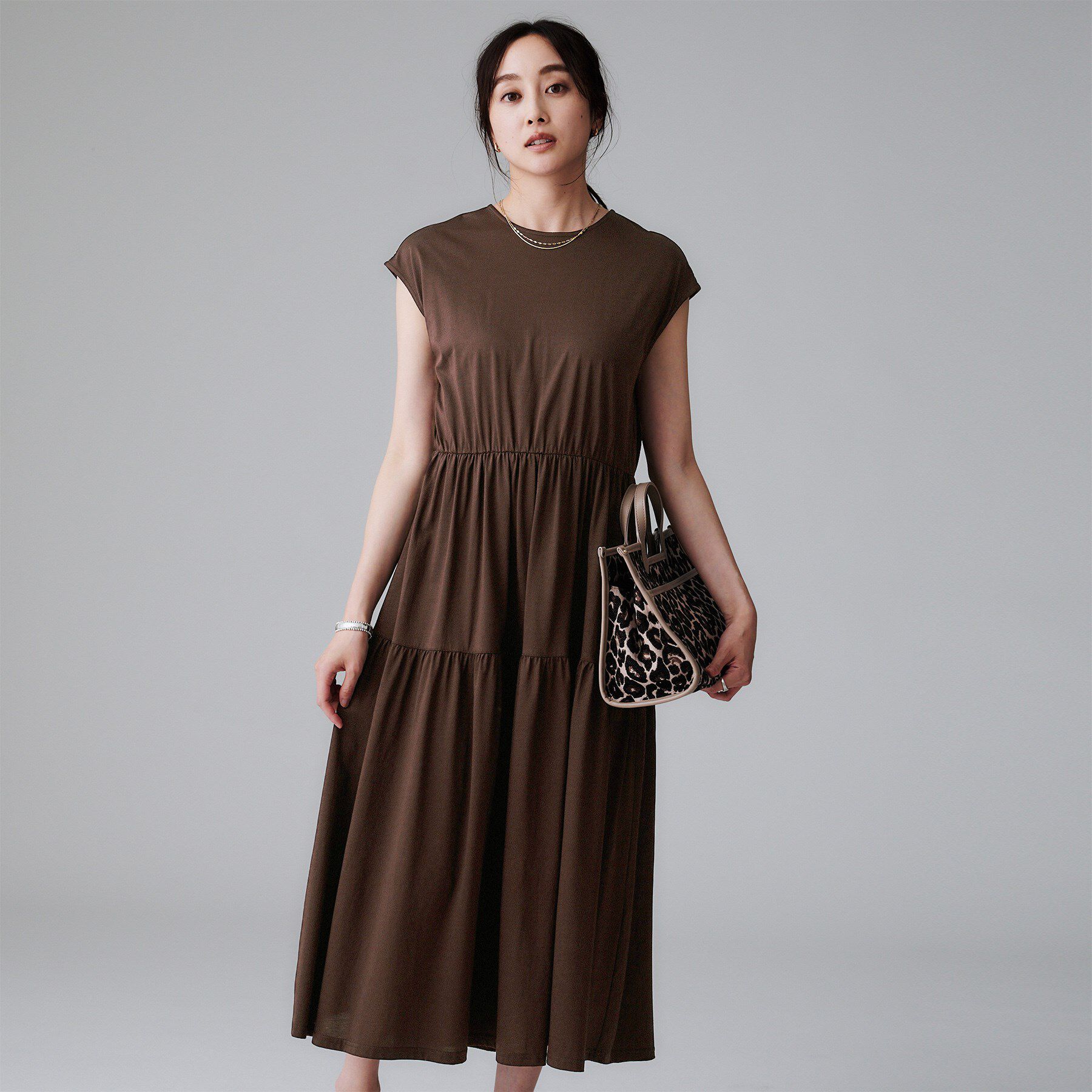 UNTITLED「【ティアード/洗える】コットンロングワンピース」|ワンピース|