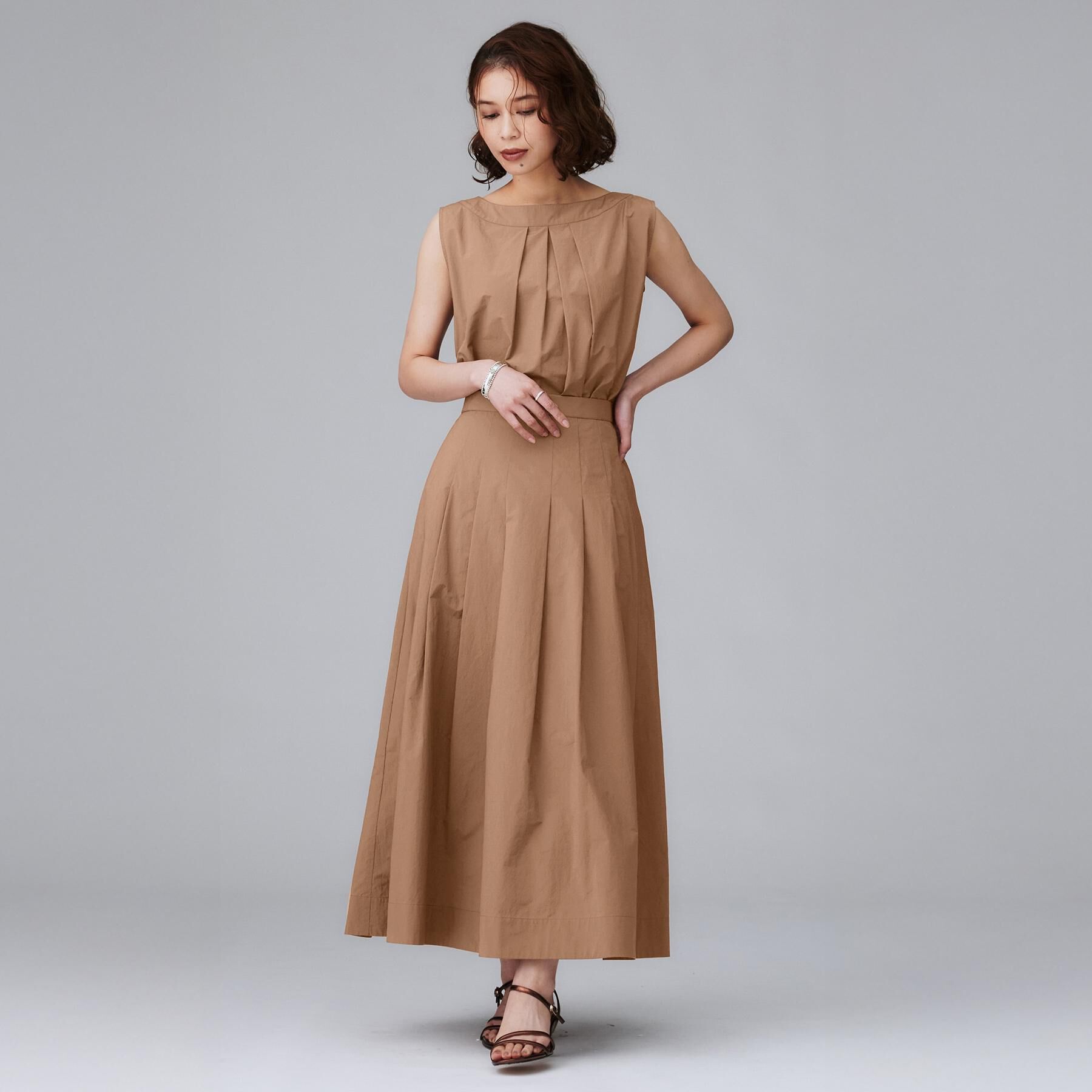 UNTITLED「【2WAY/セットアップ可/ノースリーブ/前ボタン】ファブリカブラウス」|シャツ・ブラウス|