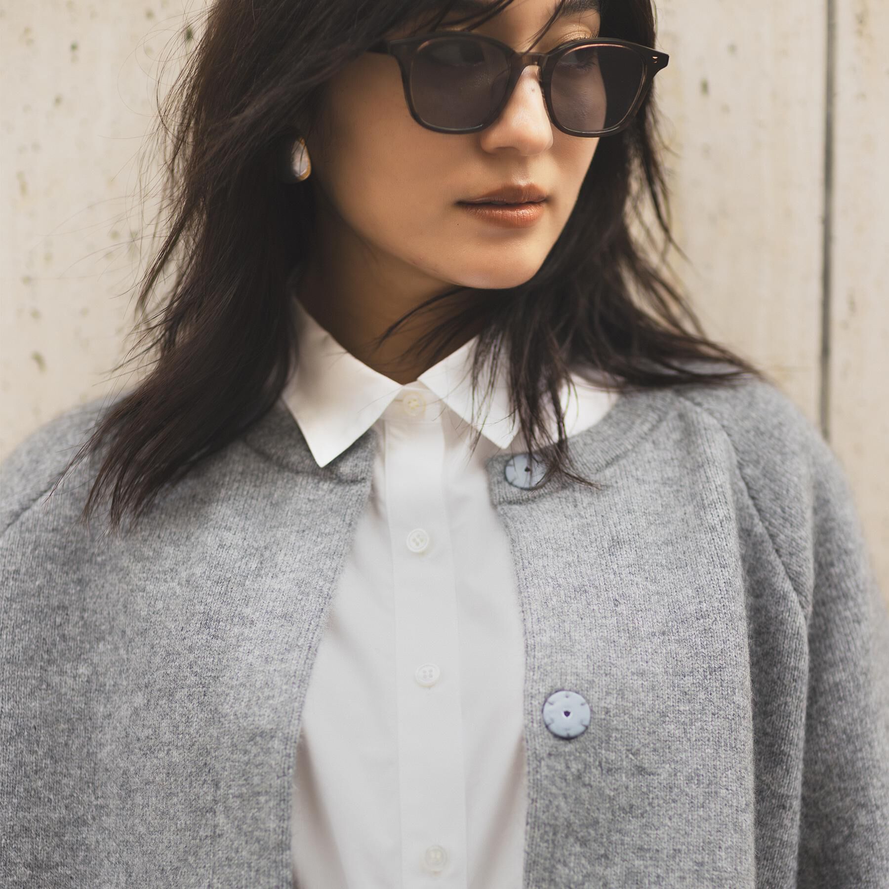 UNTITLED「【軽アウター/ミドル丈】ウールニットコーディガン」|カーディガン|