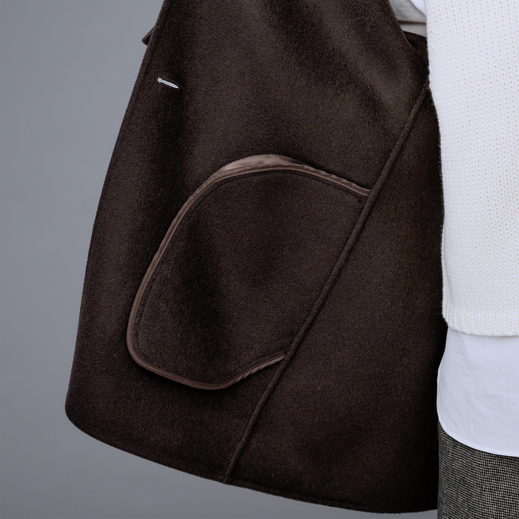 UNTITLED「【ミディ丈/軽やか】セミラグランリバー コート」|ノーカラーコート|