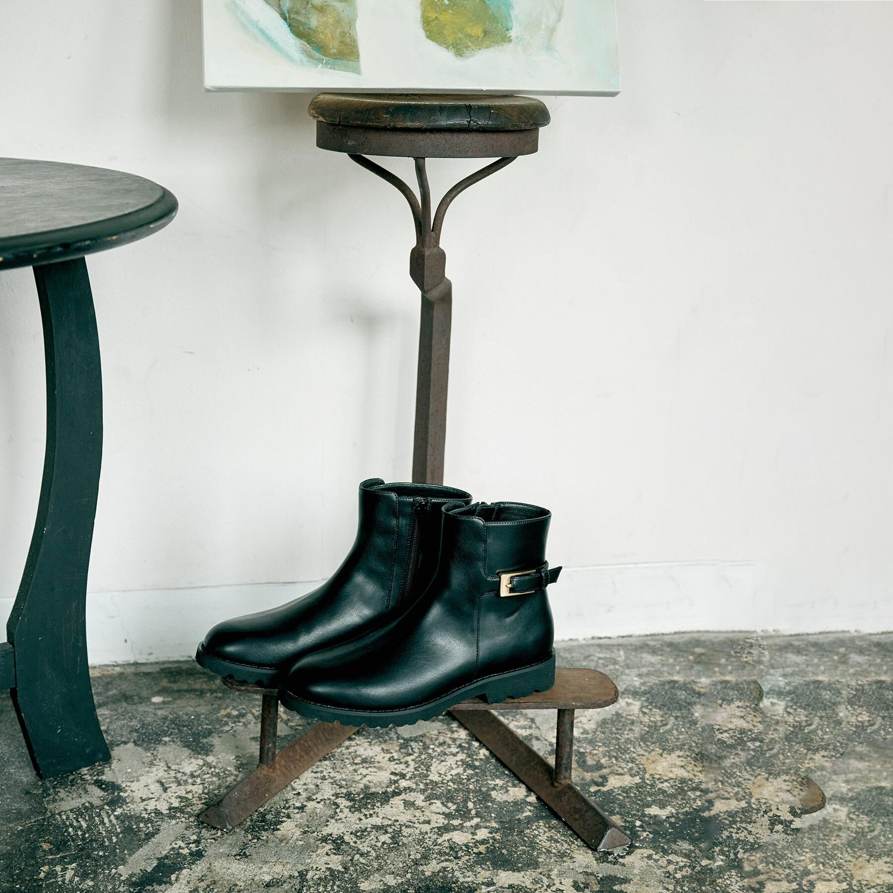 UNTITLED「【軽量】バックルジョッキーブーツ」|ショートブーツ|