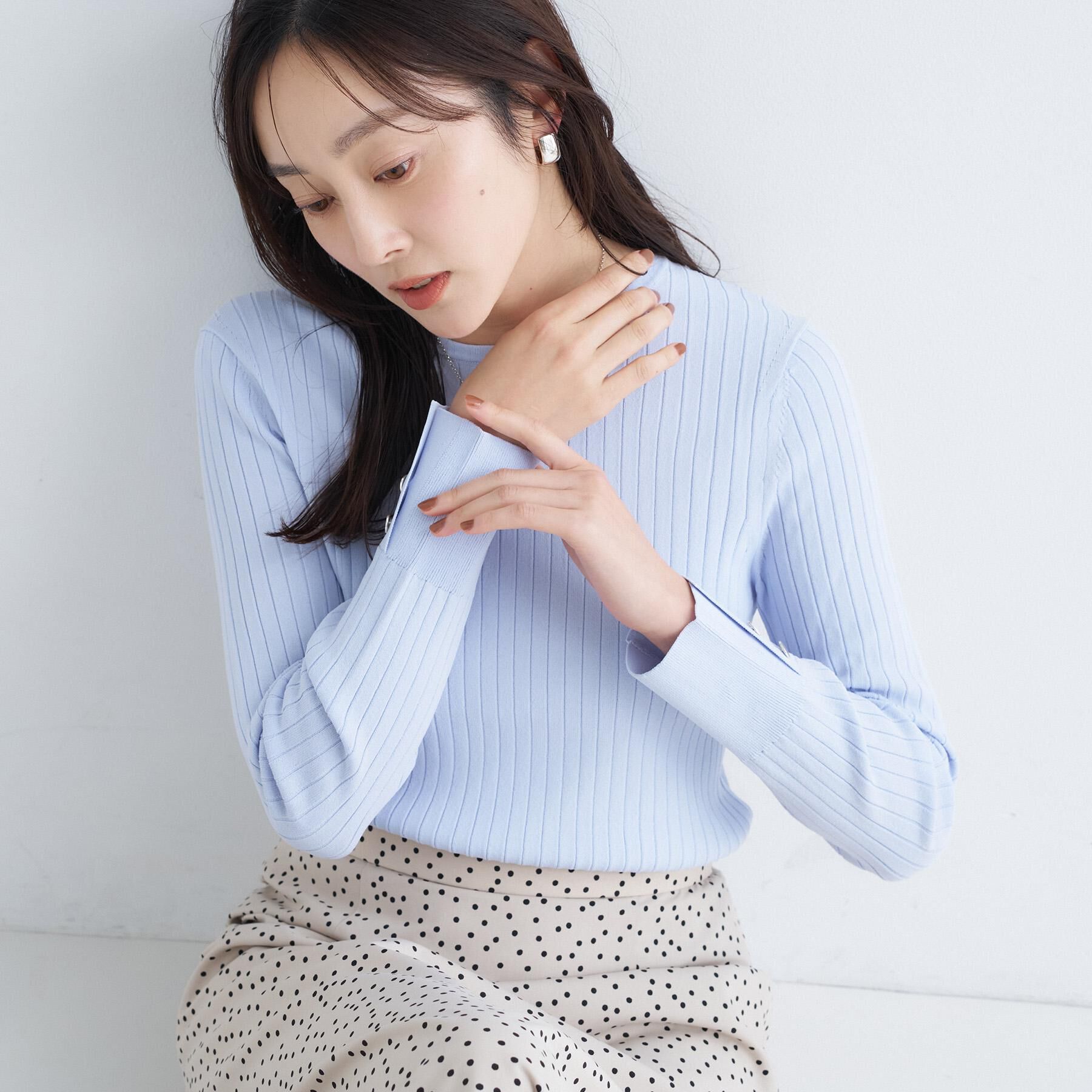 UNTITLED「ワイドリブニットプルオーバー」|ニット・セーター|