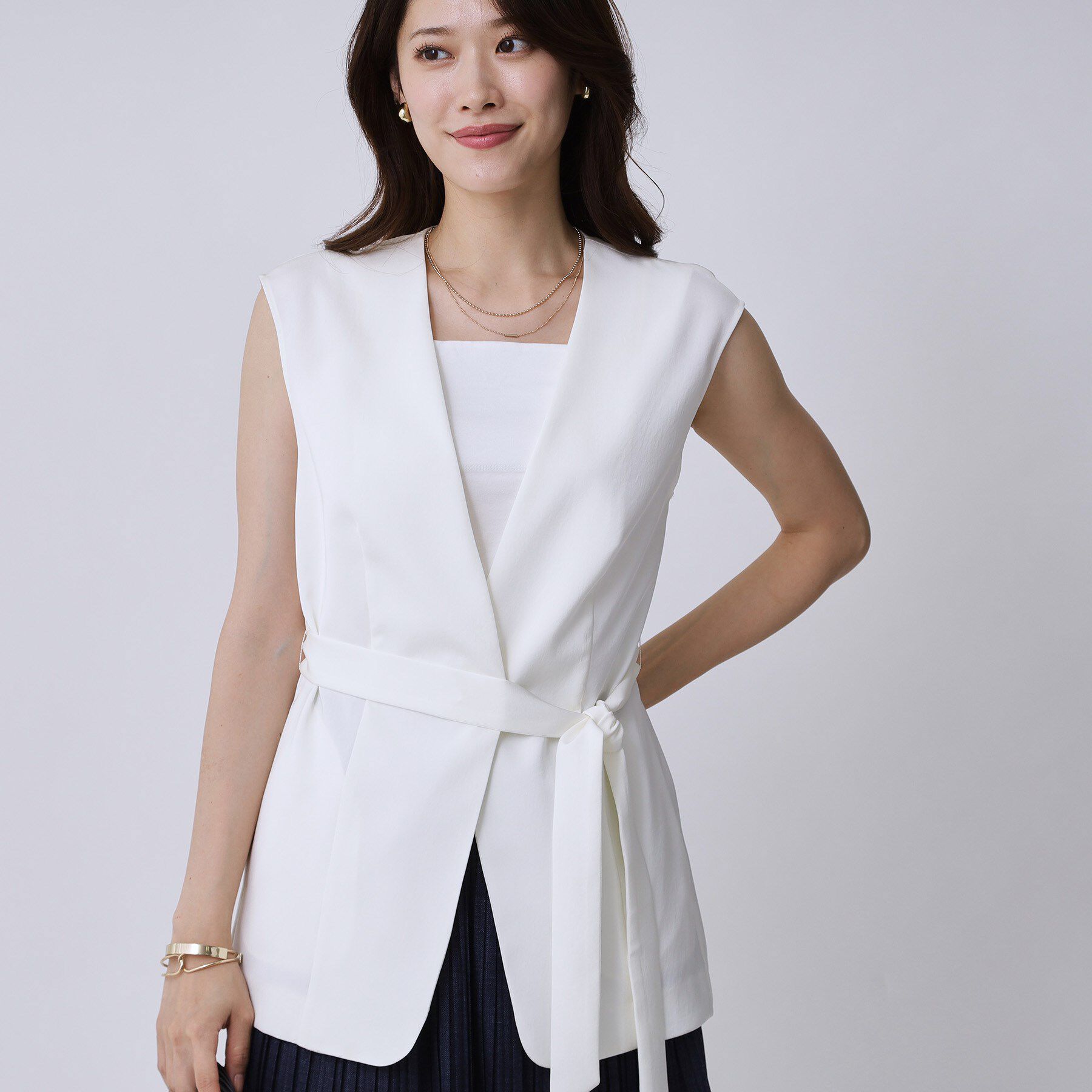 COUP DE CHANCE「【手洗い可／日本製】カラーレスジレ」|ベスト・ジレ|