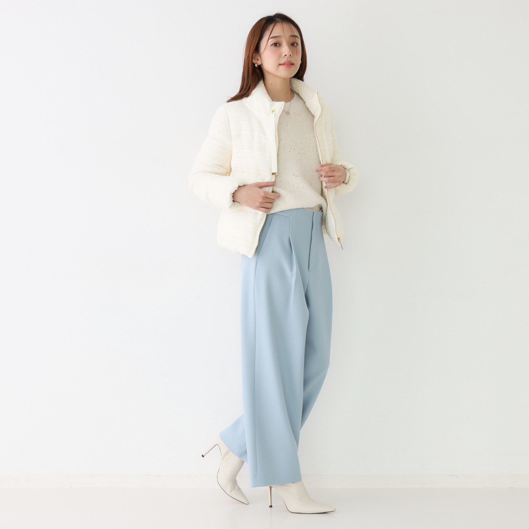 COUP DE CHANCE「【ショート丈】ツイードダウン」|ダウン|