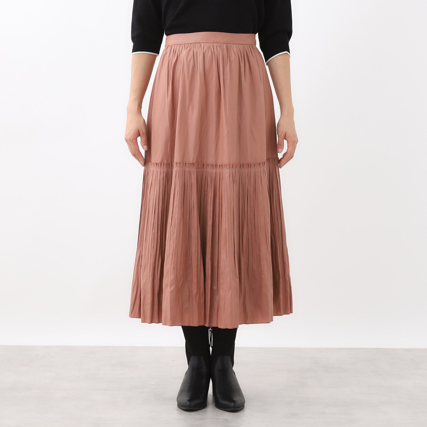 Reflect「【腰周りすっきり◎】プリーツギャザースカート」|スカート|