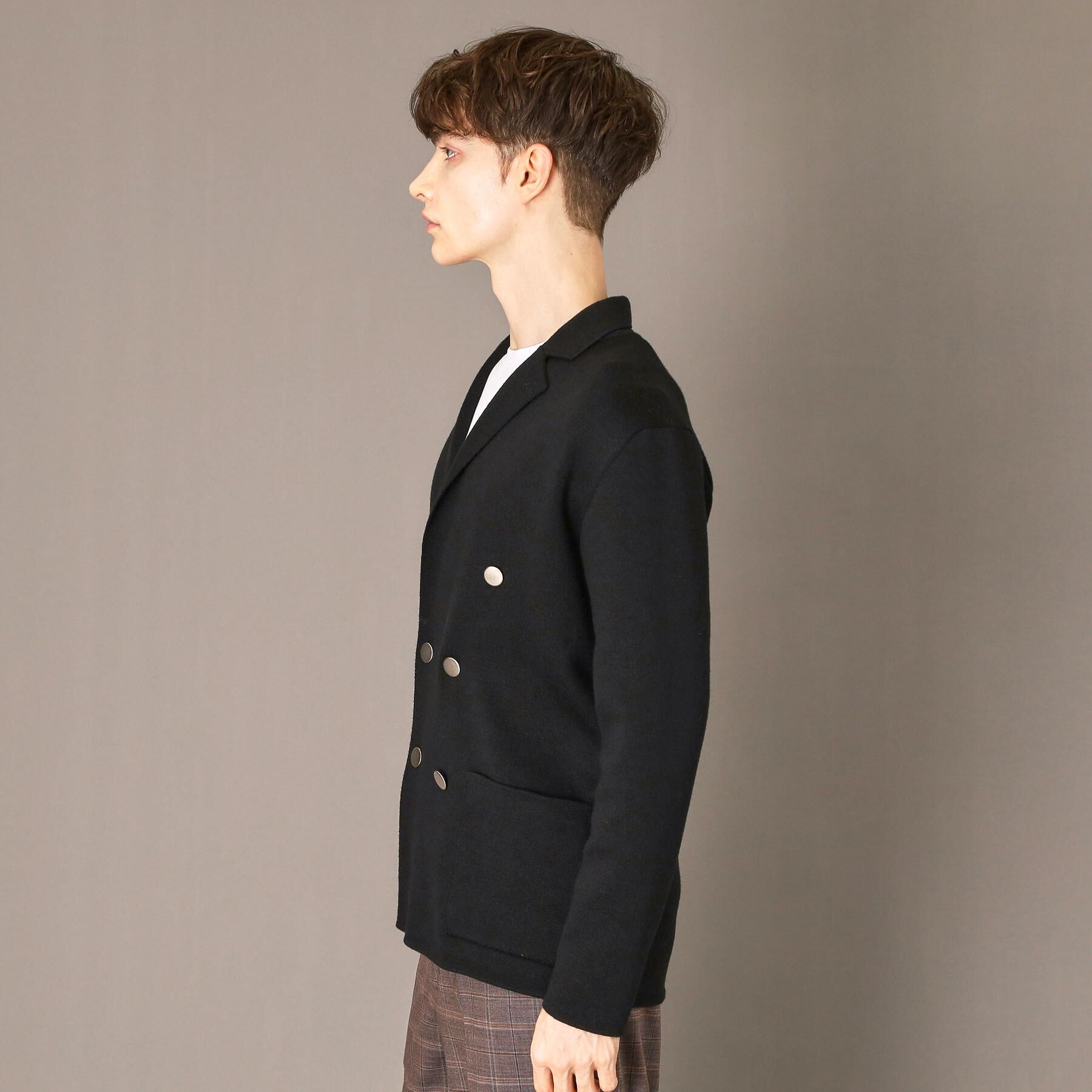 DRESSTERIOR「ダブルブレスト ニットジャケット」|テーラードジャケット|