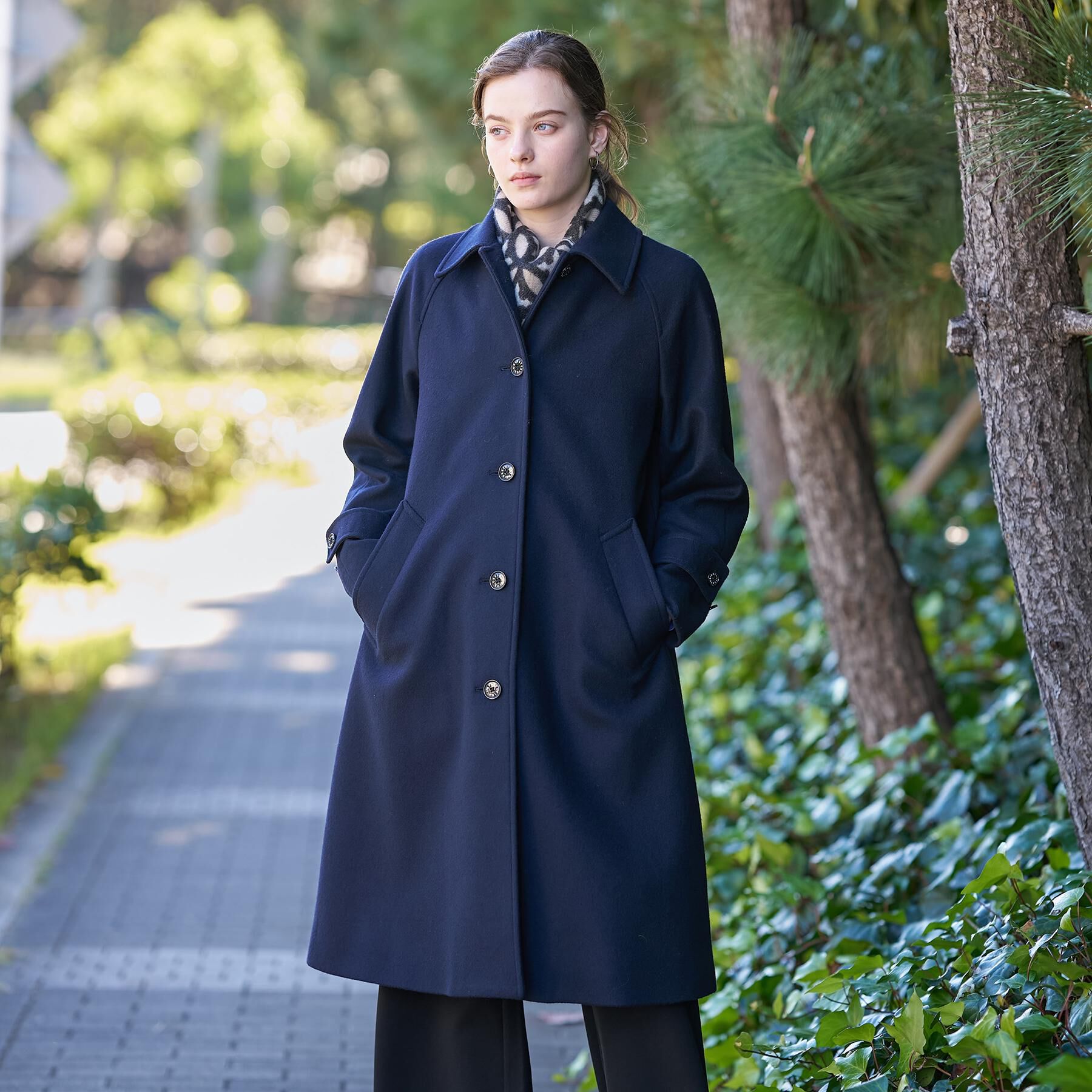 DRESSTERIOR「Super110sウールステンカラーコート」|ステンカラーコート|