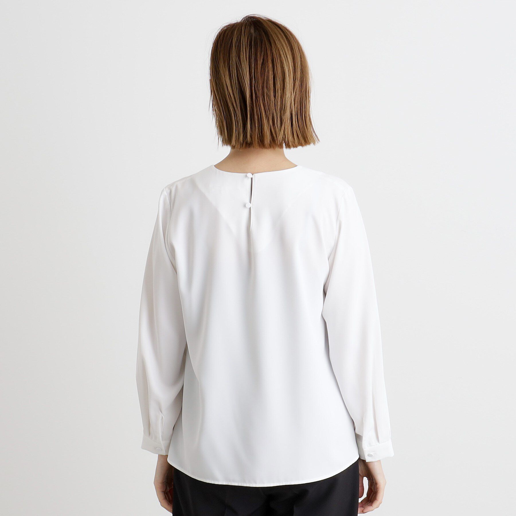 grove「パール調タックブラウス」|シャツ・ブラウス|