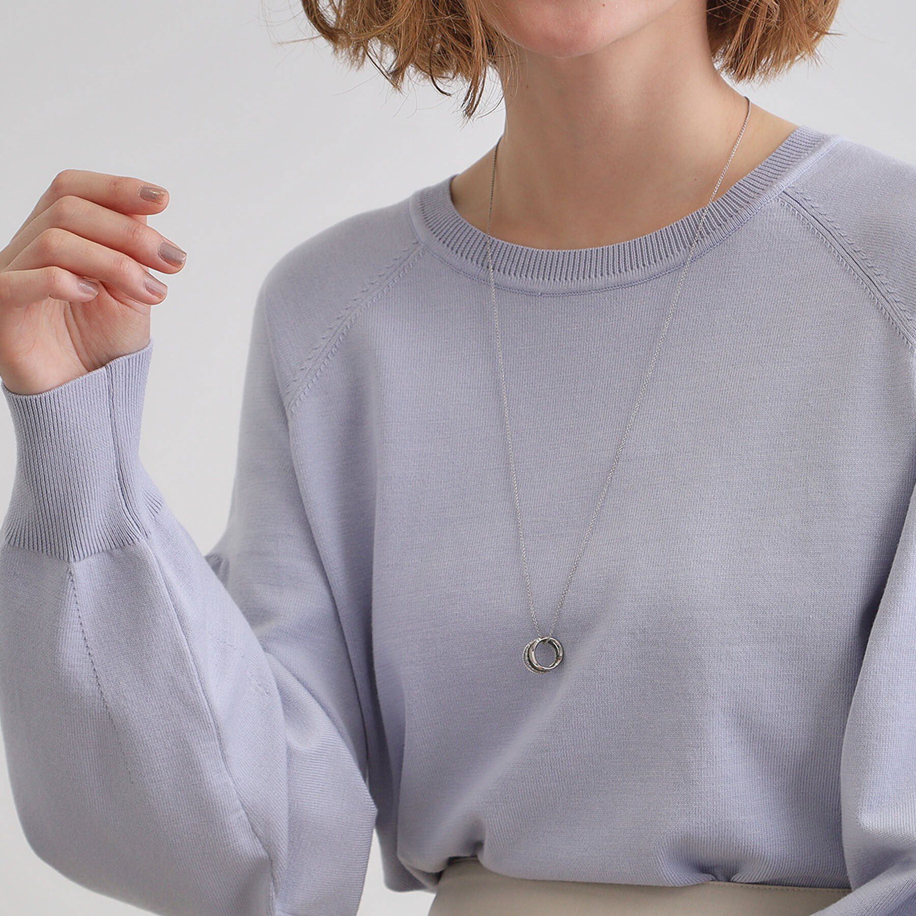 grove「ビジュー3リングスライドネックレス」|ネックレス|