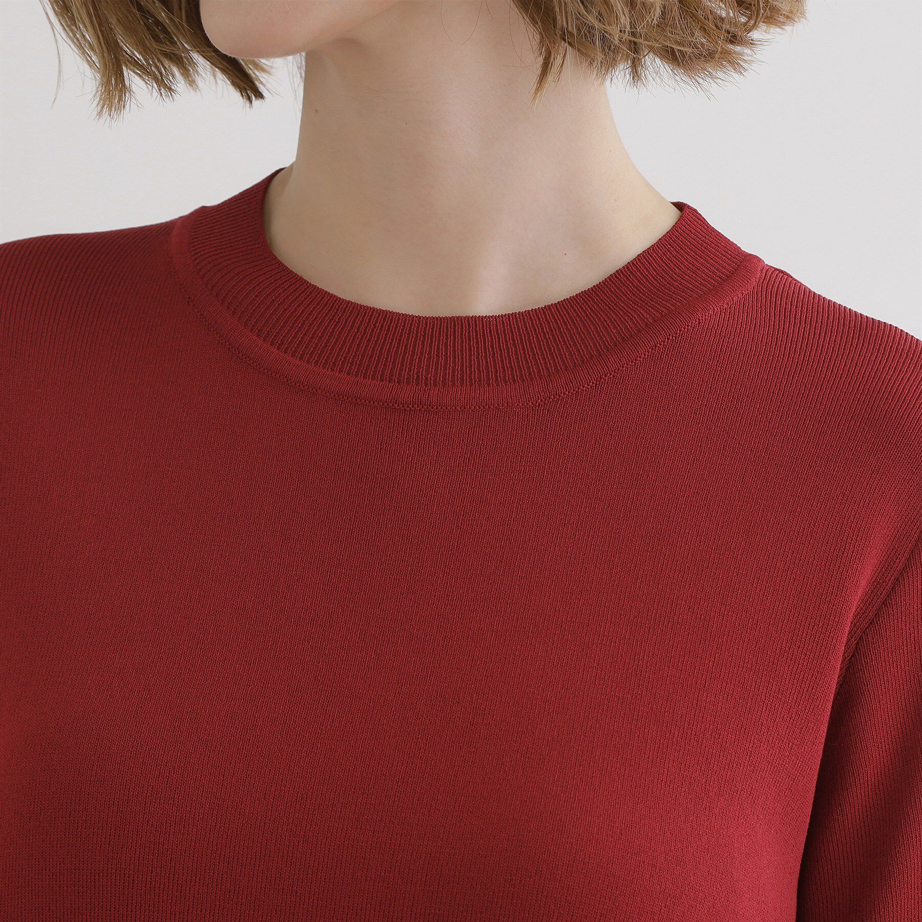 grove「【ひんやり多機能】やわらかドライタッチ 袖口シアードッキングプルオーバー」|ニット・セーター|