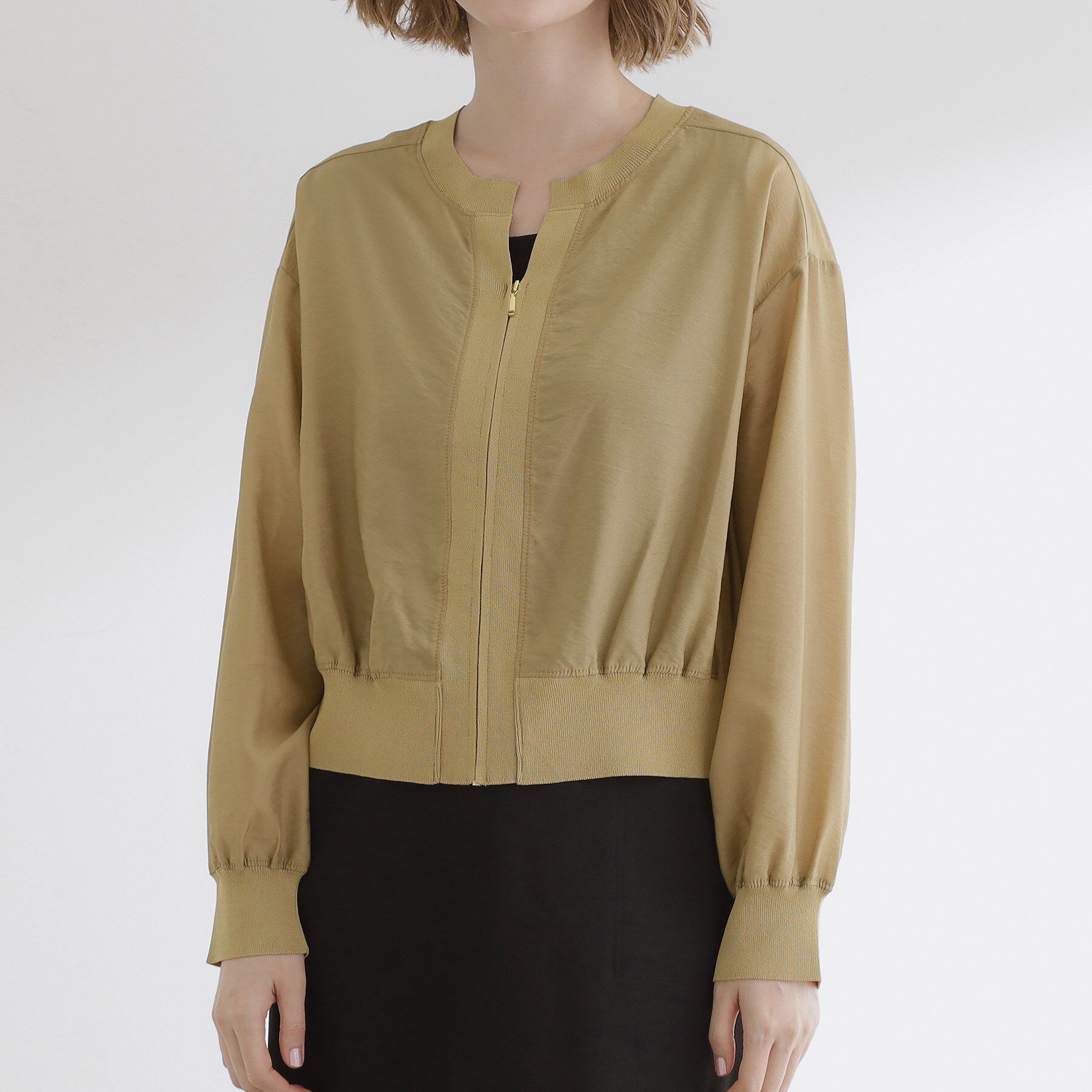grove「軽やかに秋先取り　ブルゾン感覚で着られるカーディガン」|ブルゾン・スタジャン|
