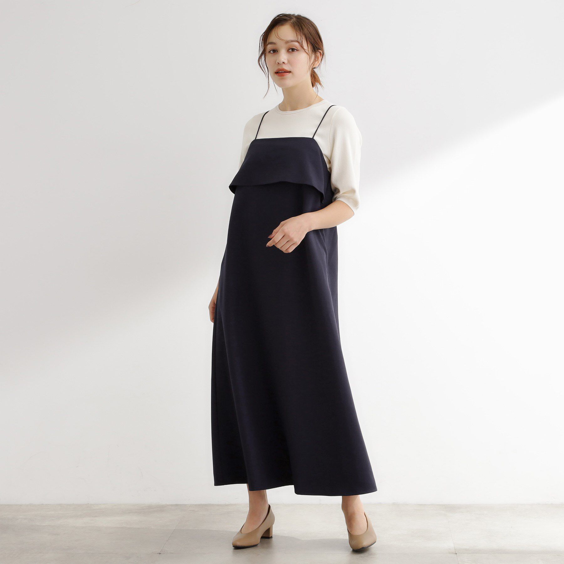 grove「【カセット服】洗えるAラインキャミワンピース」|ワンピース|