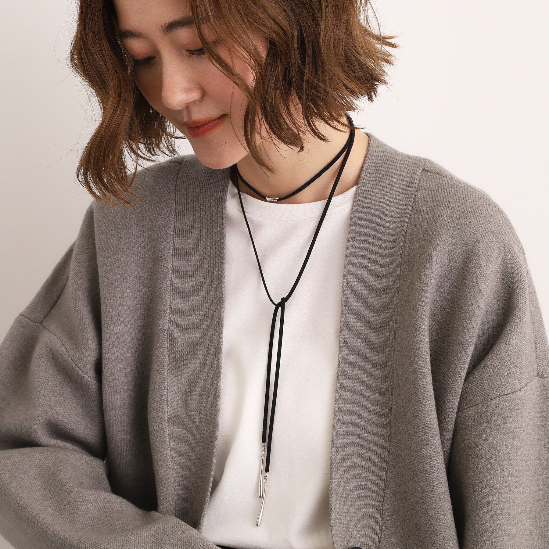 grove「スウェード調メタルチョーカー」|ネックレス|