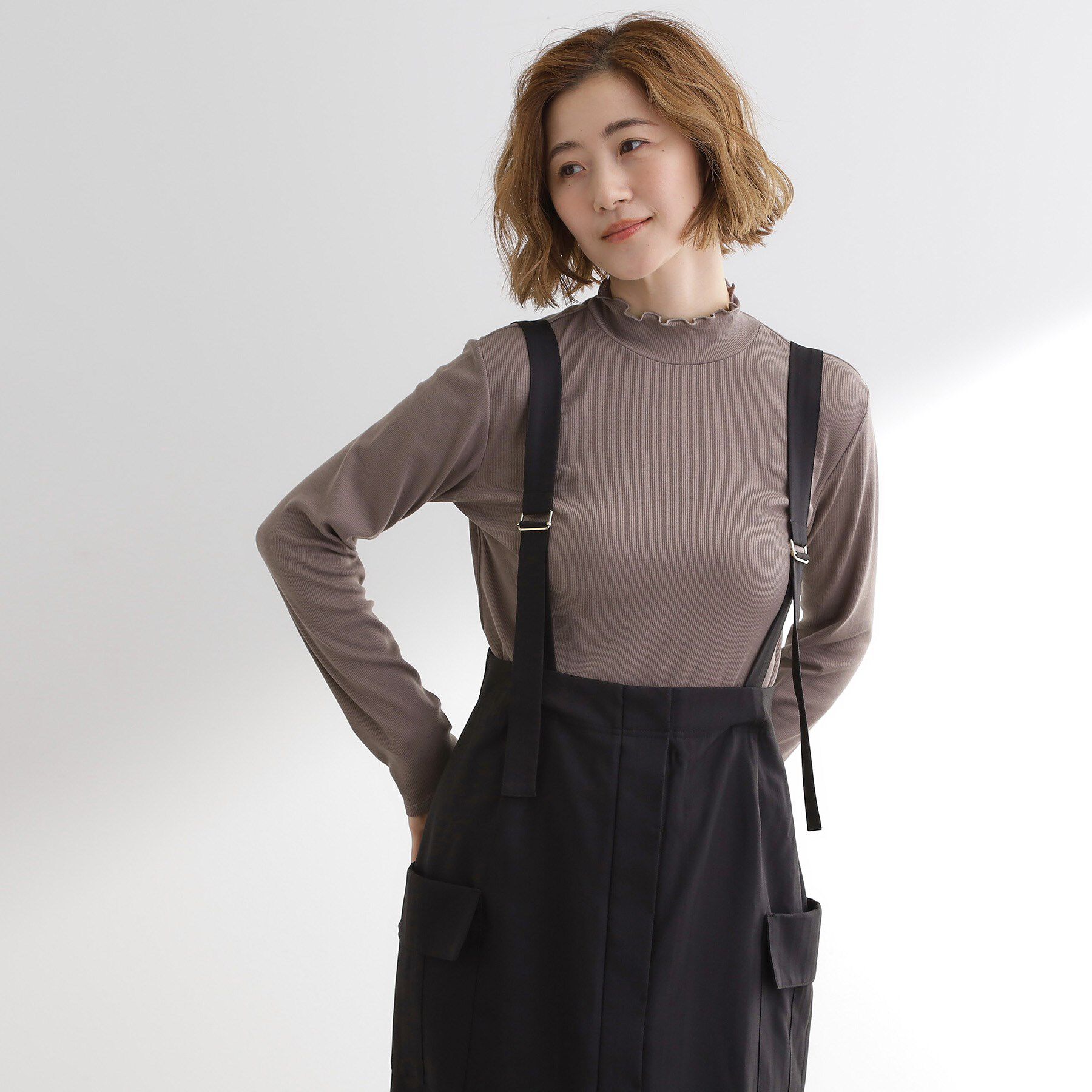 grove「毎日にちょうどいい、テレコメロータートルネック」|Tシャツ・カットソー|トープ(054)