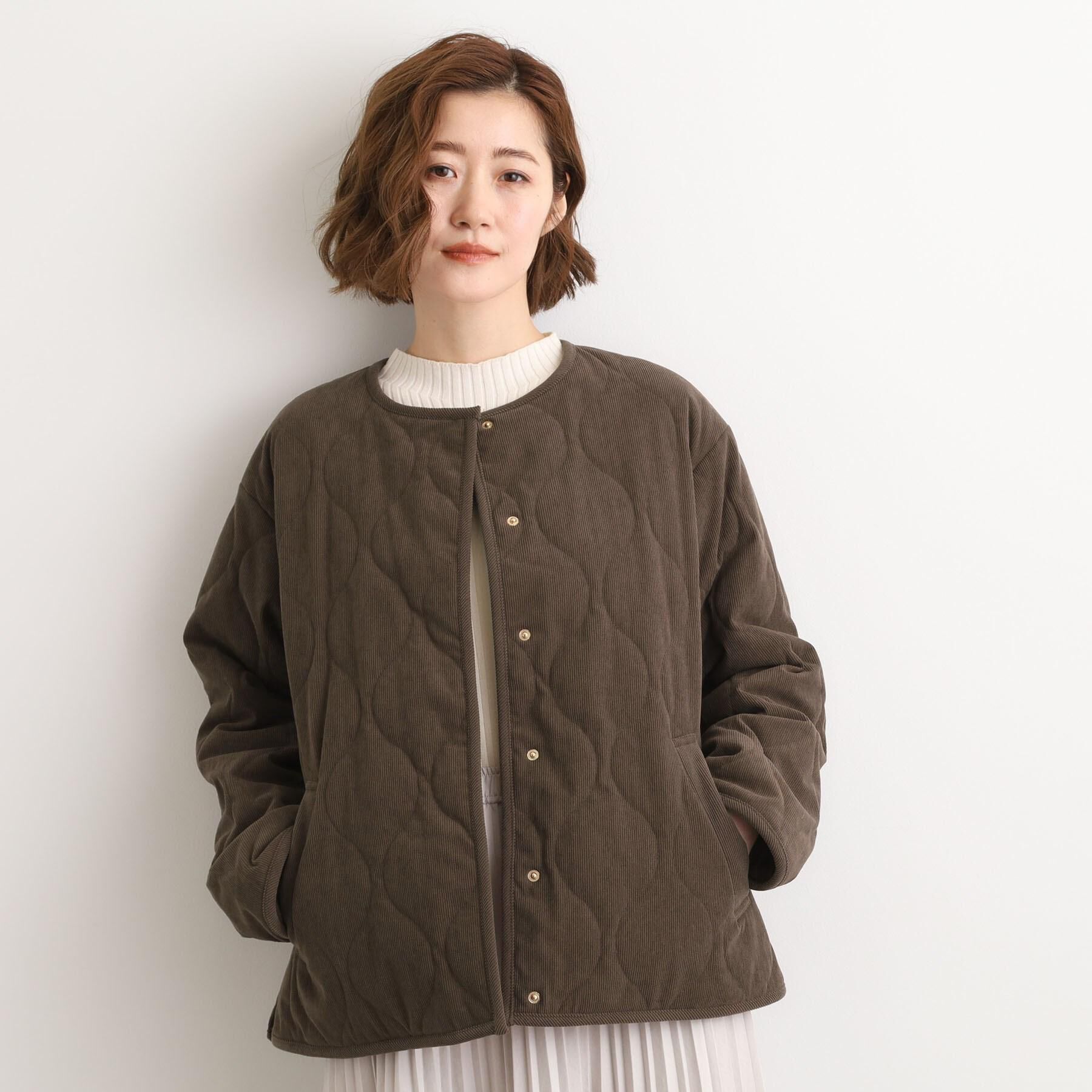 grove「【2WAY・リバーシブル】大人が着たい上品コーデュロイジャケット」|ダウン|