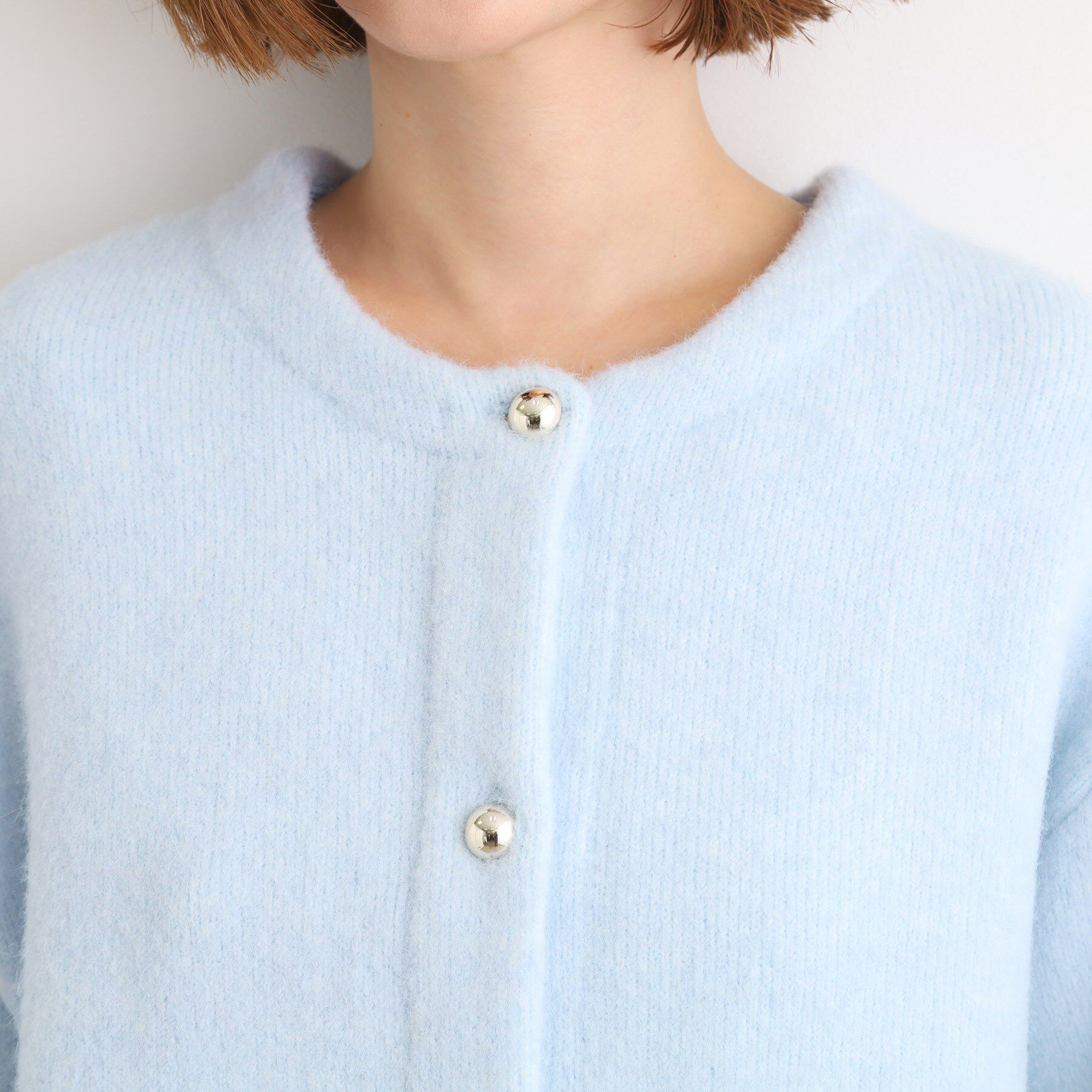 grove「ふっくらやわらかく、毛混オーバーニットカーディガン」|カーディガン|