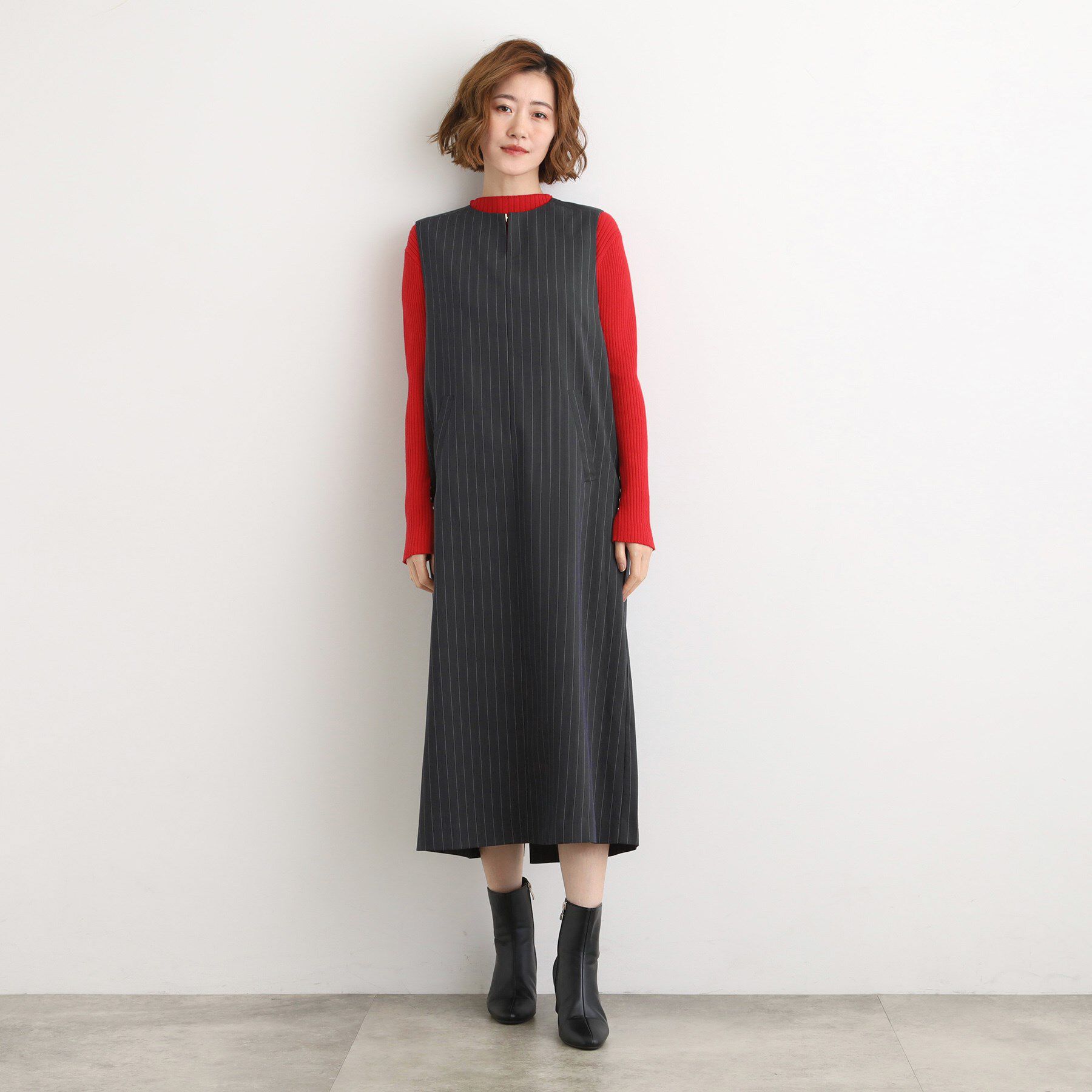 grove「【2WAY/美シルエット】着こなし自在のジャンドレワンピース」|ワンピース|