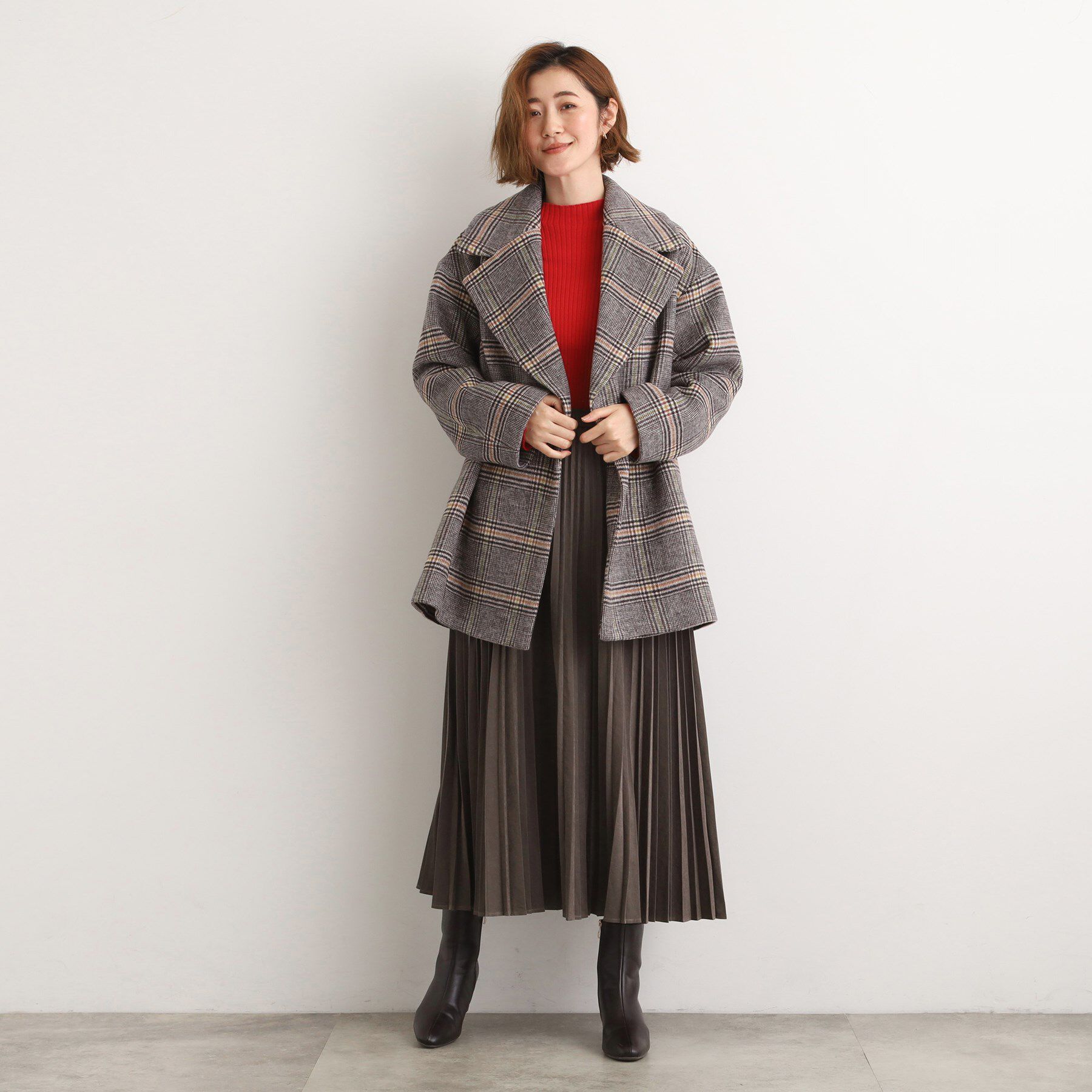 grove「ふんわりまとう、オーバーサイズテーラーコート」|チェスターコート|