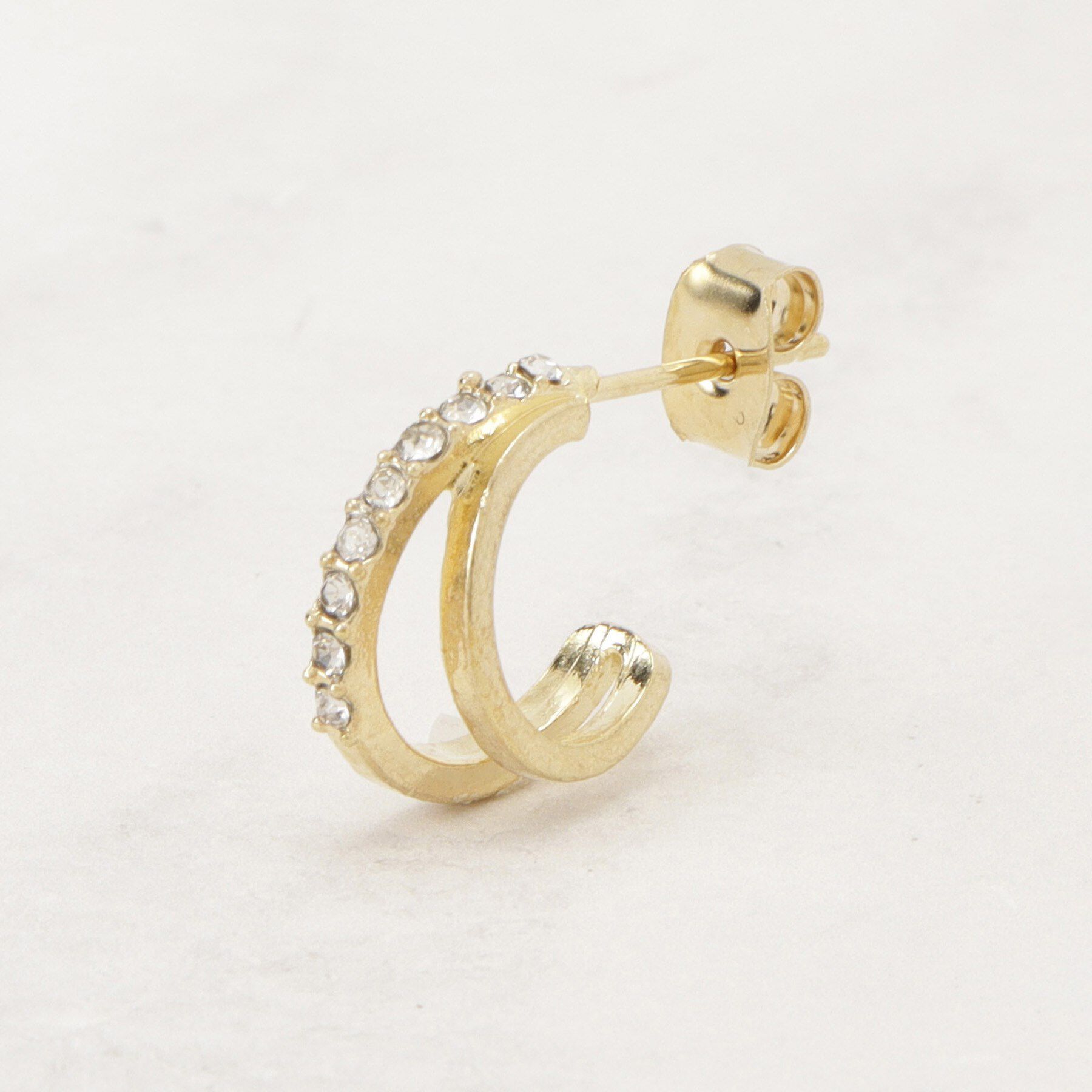 grove「パール調ビジューフープデザインピアス」|ピアス|