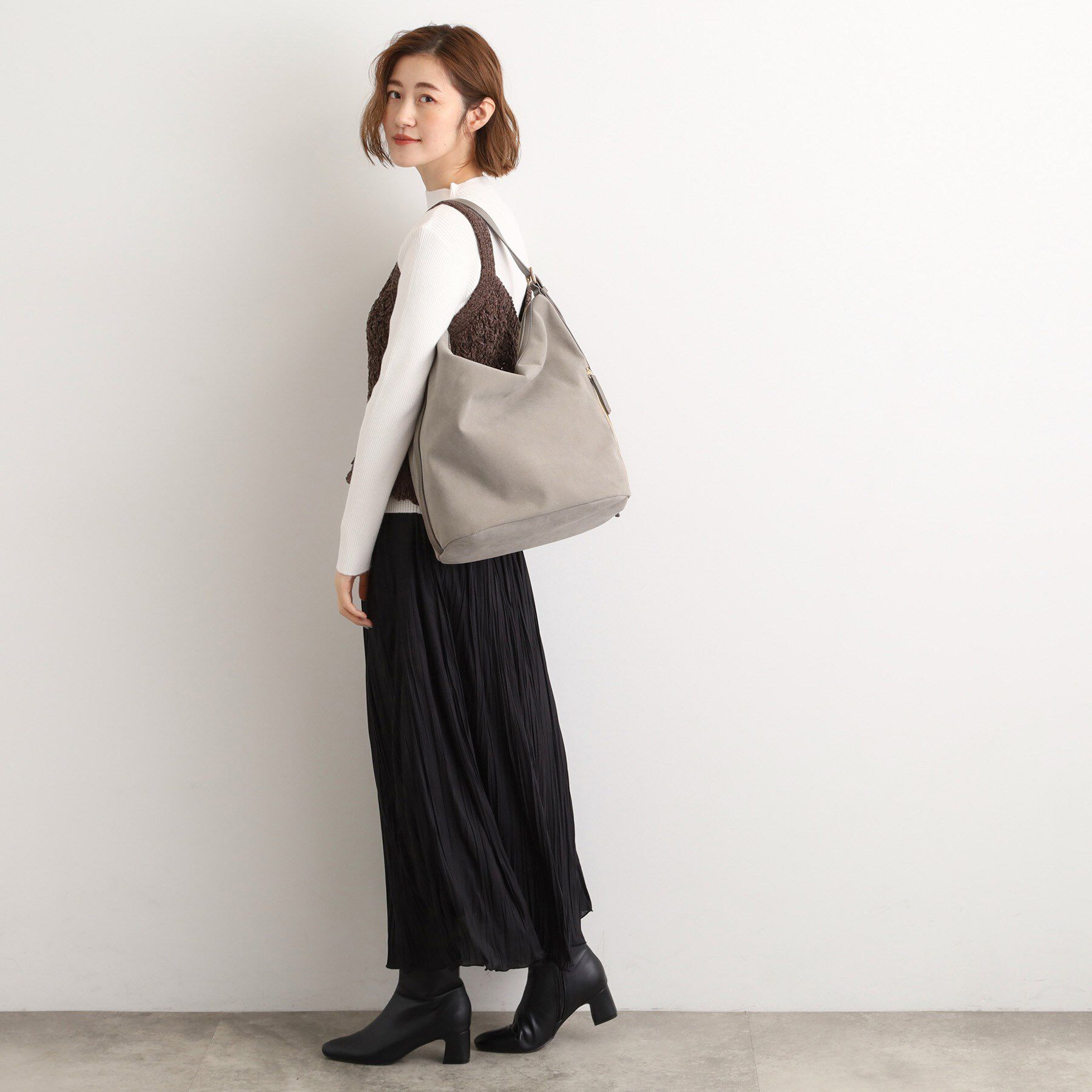 grove「スエード調コンビワンンショルダー」|ショルダー・メッセンジャー|