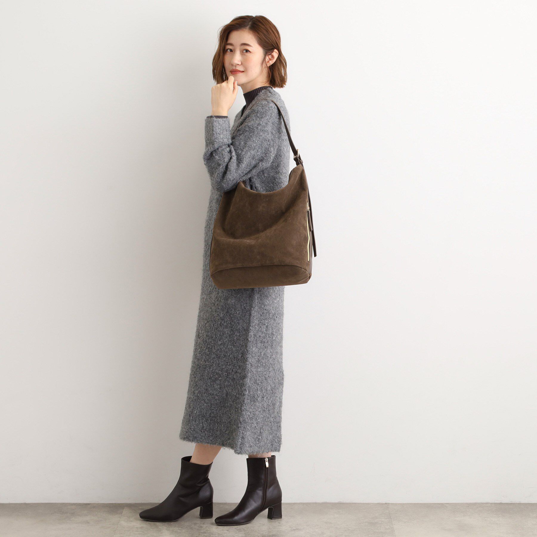 grove「スエード調コンビワンンショルダー」|ショルダー・メッセンジャー|